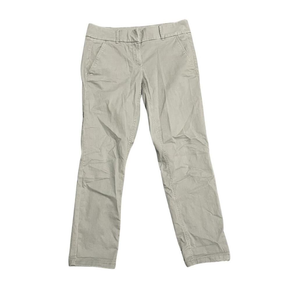 Ann Taylor Women Chino Gray Pants Size 4 Casual Preppy Office Slim Fit